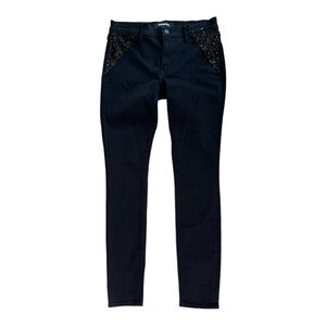 Express Black Sequined Stretch Legging Jean
